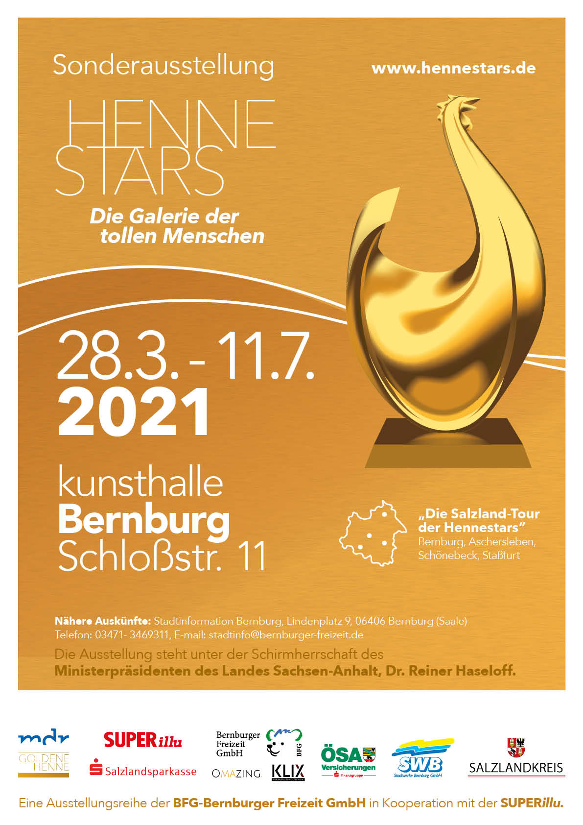 Plakat Ausstellung Henne Stars