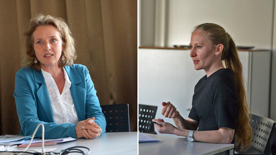 Dr. Sandra Mittag-Bornmann und Sabine Kamrath im Gespräch Dr. Sandra Mittag-Bornmann und Sabine Kamrath im Gespräch
