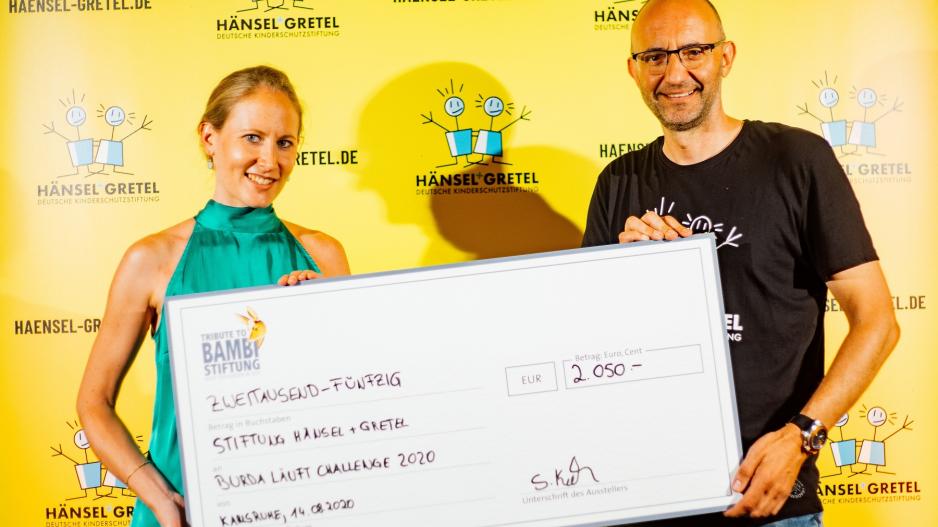 Spendenübergabe Burda Läuft Challenge 2020