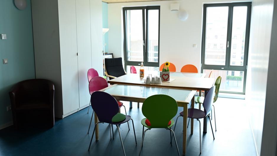 Der Gemeinschaftsraum in einer Krisenwohnung. Der Gemeinschaftsraum in einer Krisenwohnung.