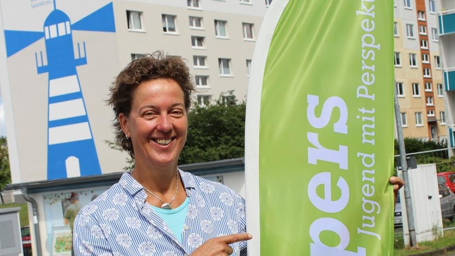 Steffi Nerius engagiert sich in Sassnitz für Jumpers.